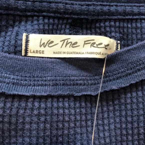 🛑SOLD OUT🛑 FPMicrophone Drop Long Sleeve Oversized Thermal in Navy Size L NWT - Picture 9 of 10